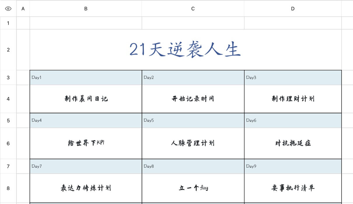 21天逆袭计划