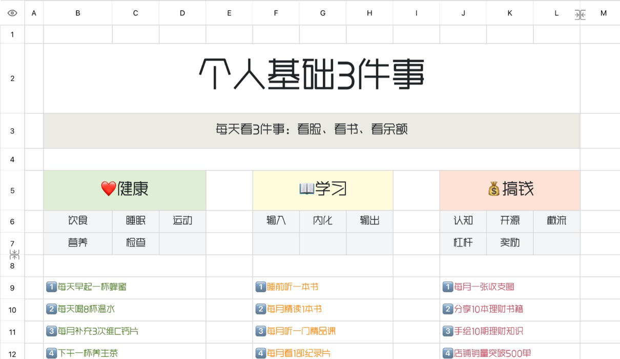 个人基础3件事