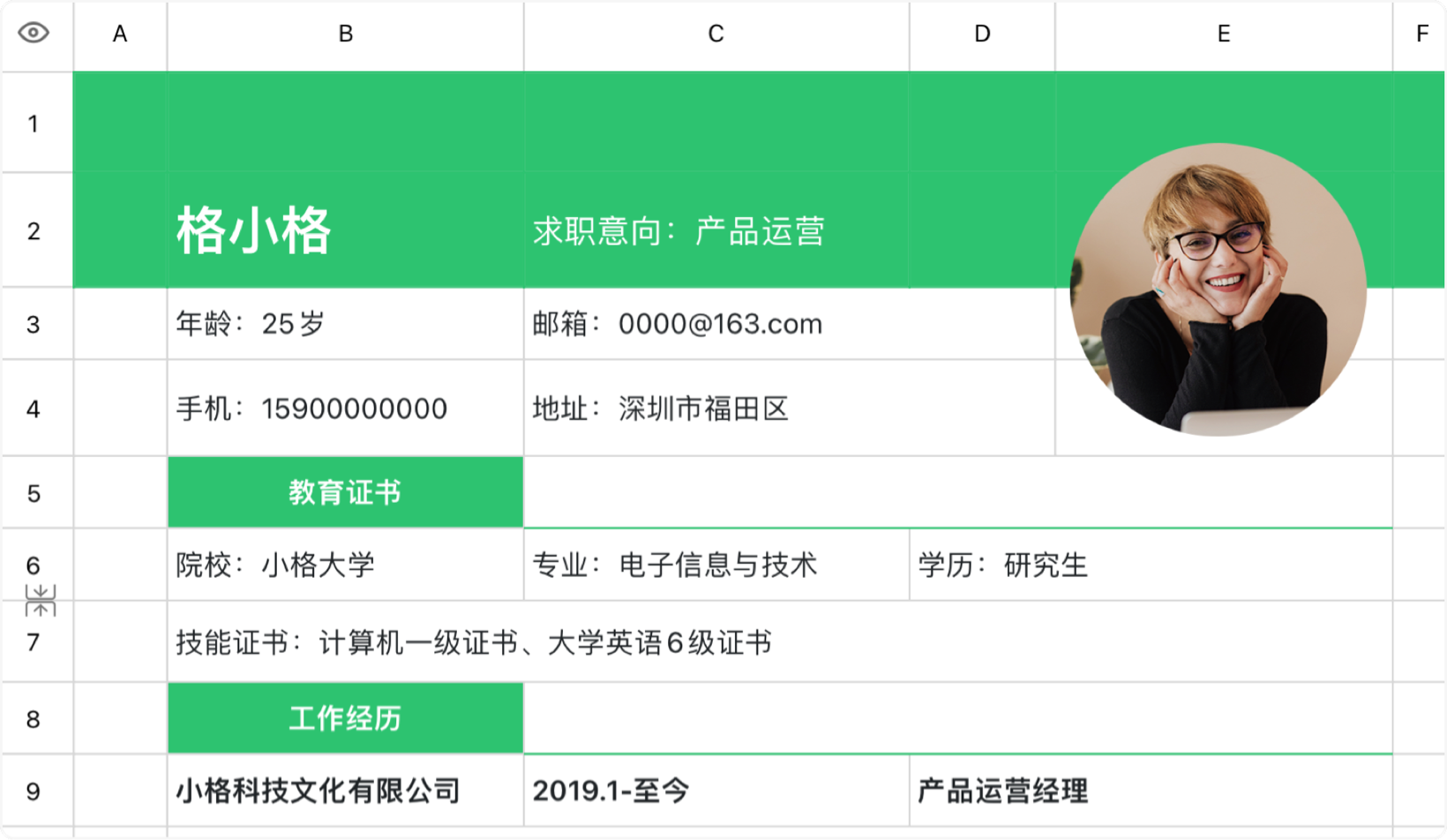产品运营简历