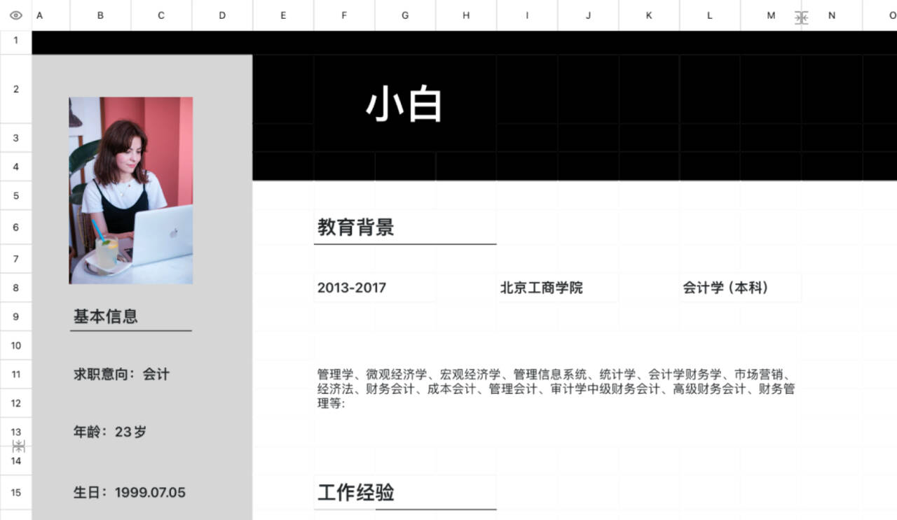 会计简历