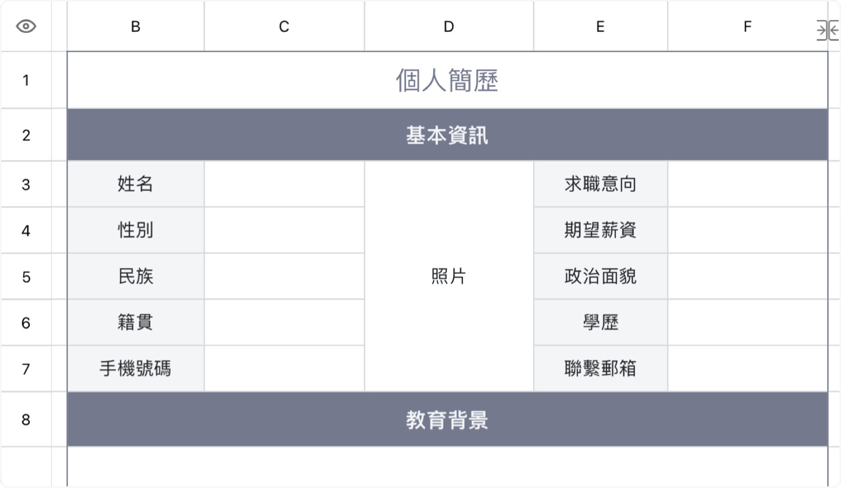 個人求職簡歷2