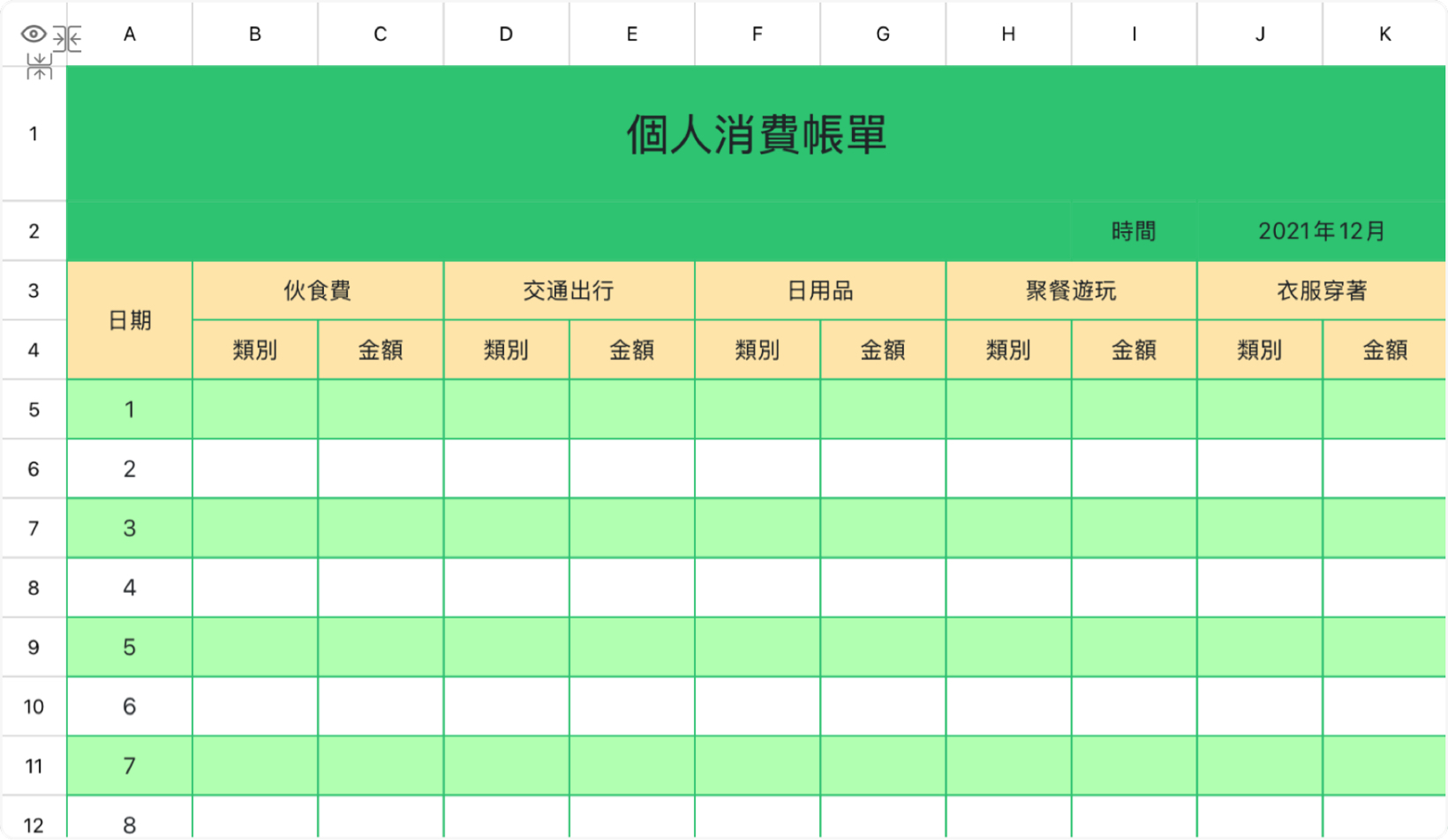 个人消费账单