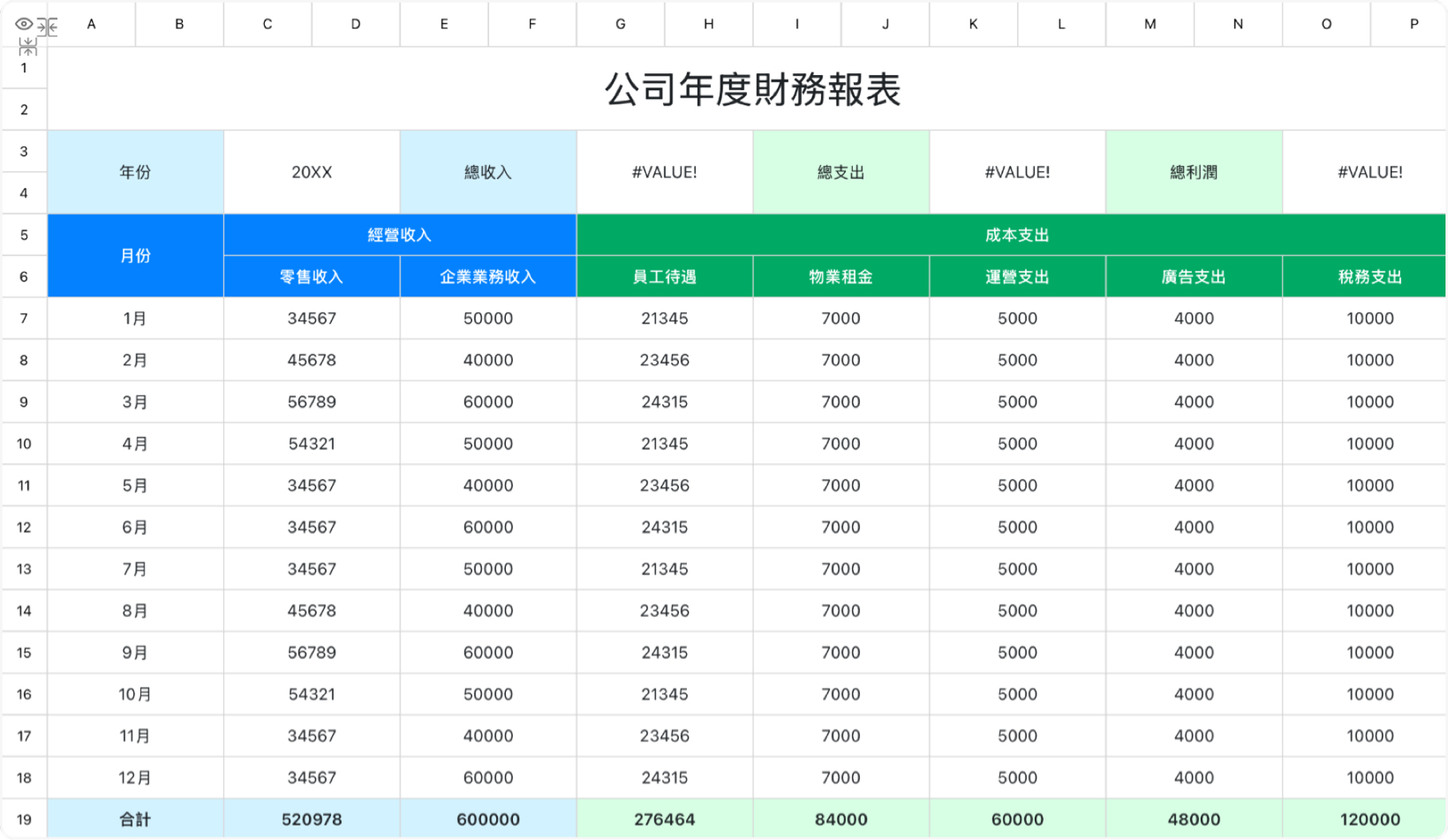 公司年度財務報表