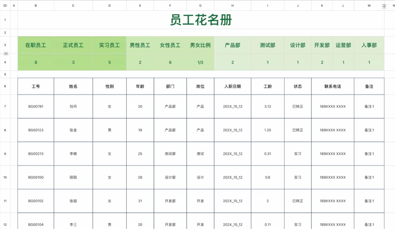 员工花名册5