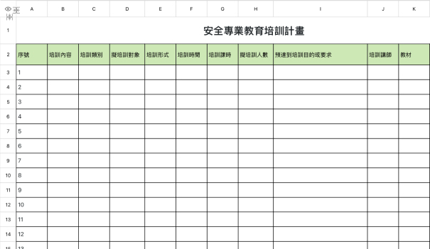 安全专业教育培训计划