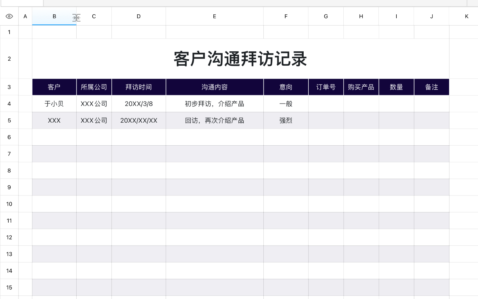 客户沟通拜访记录