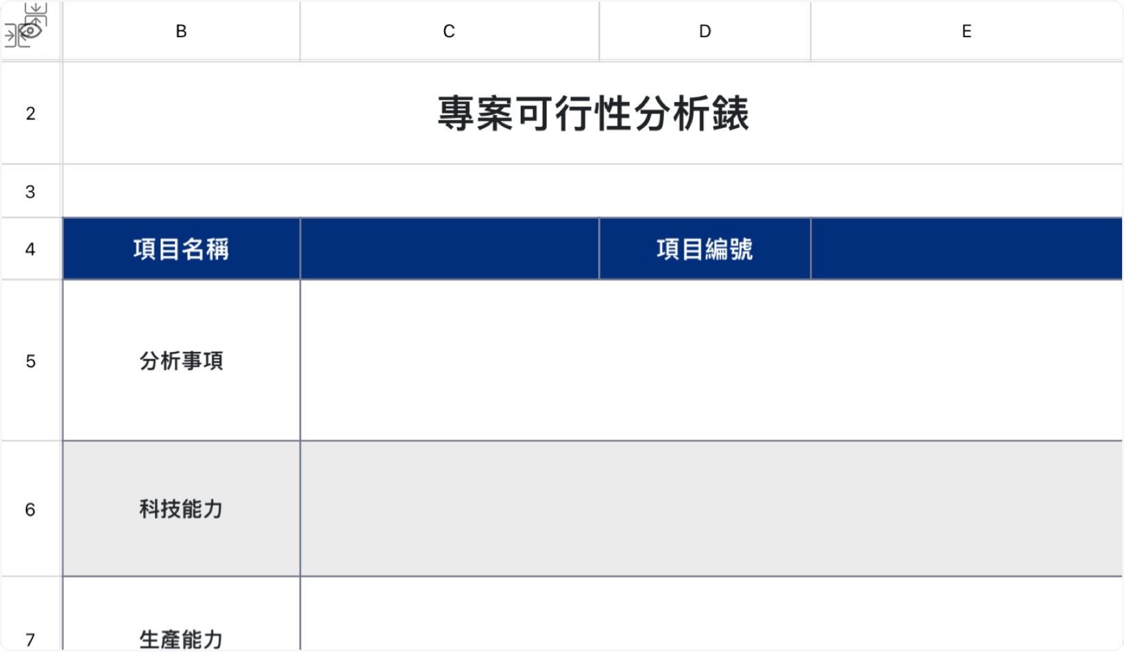 项目可行性分析表