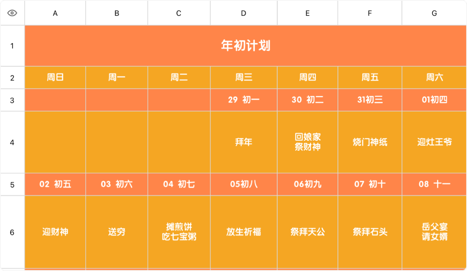 年初计划