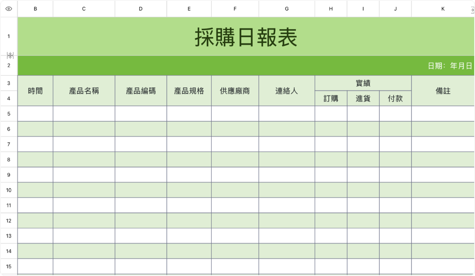 採購日報表1