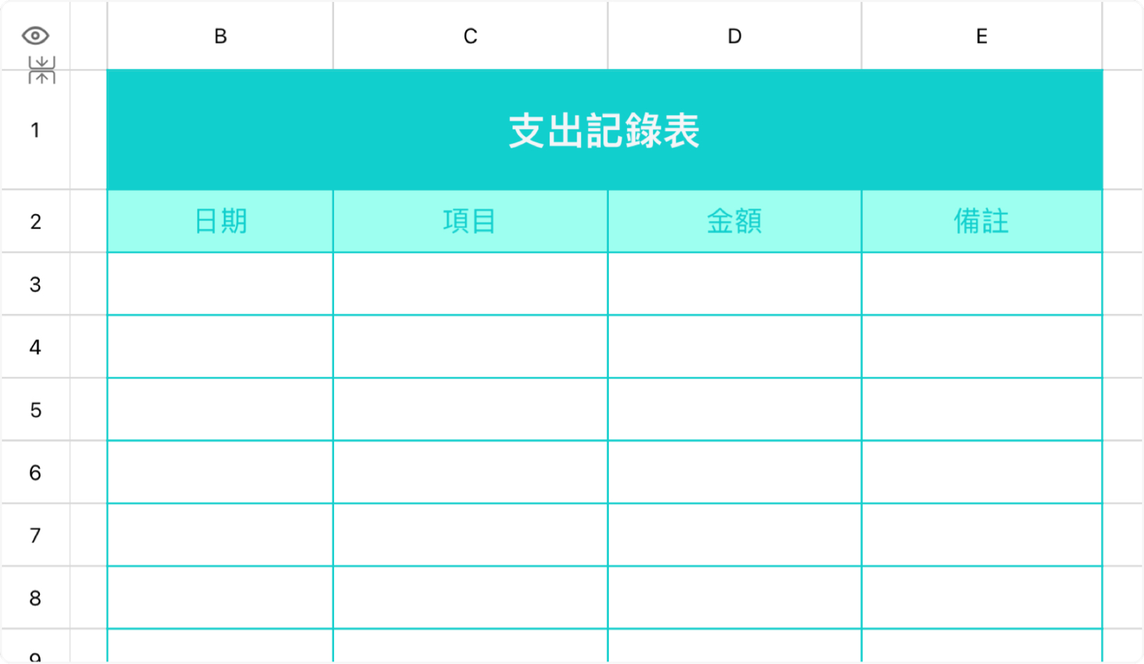 支出记录表