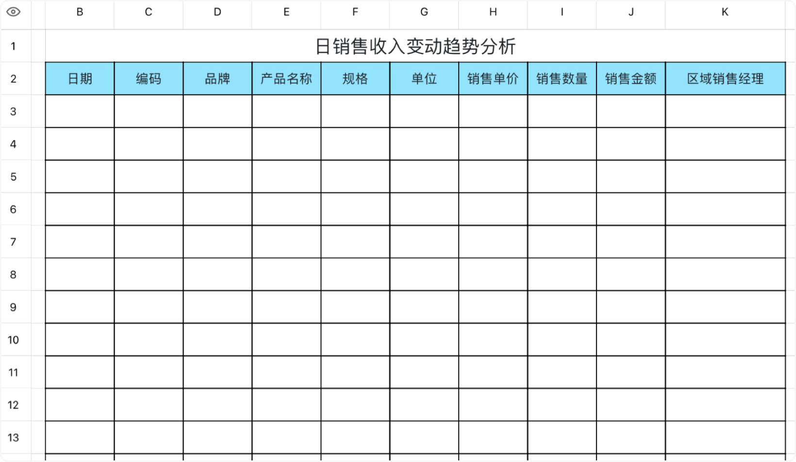 日销售收入变动趋势分析