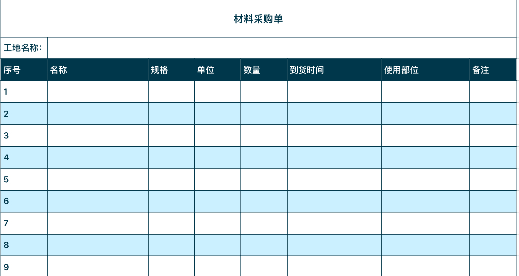 材料采购单1