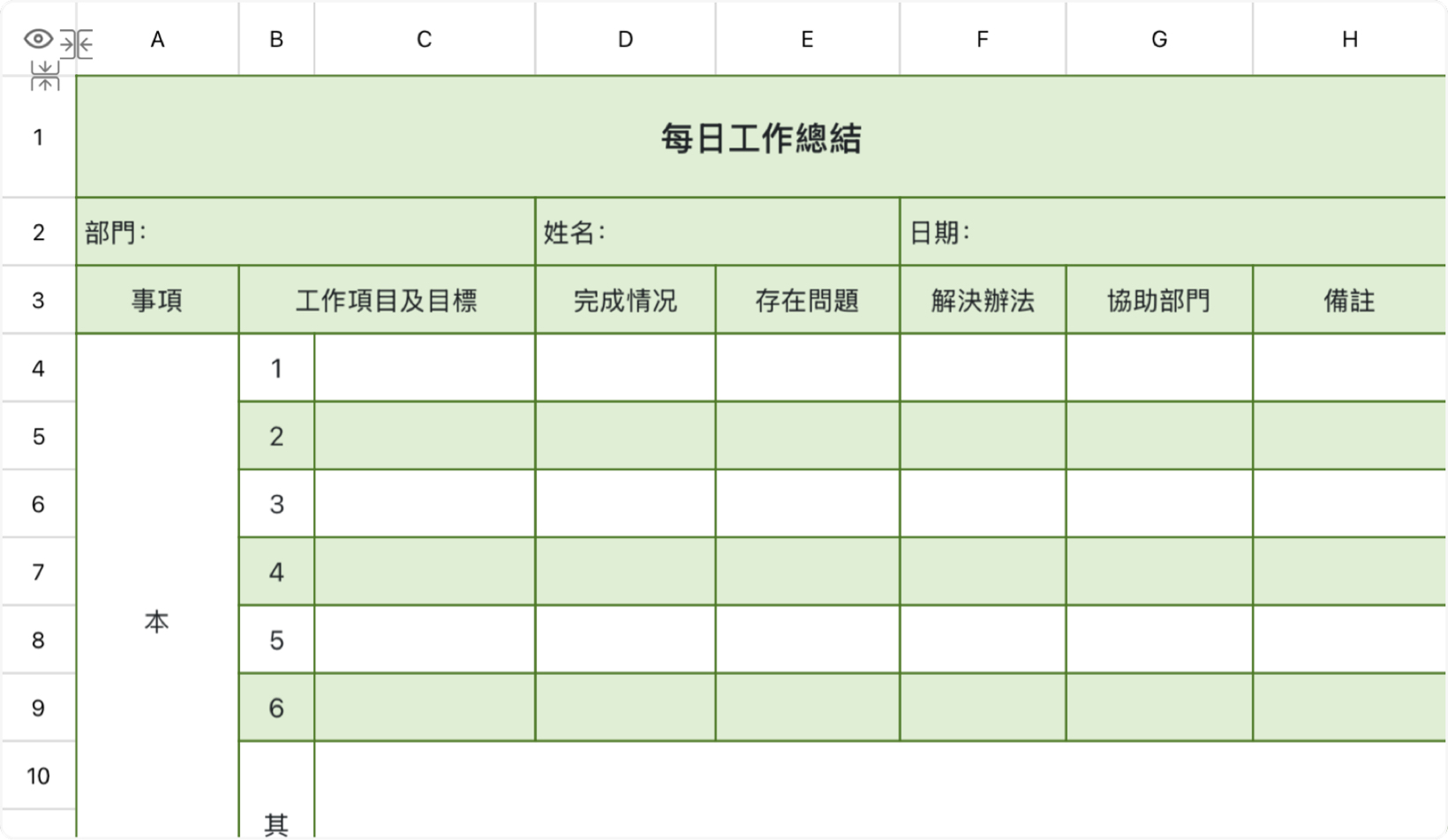 每日工作总结