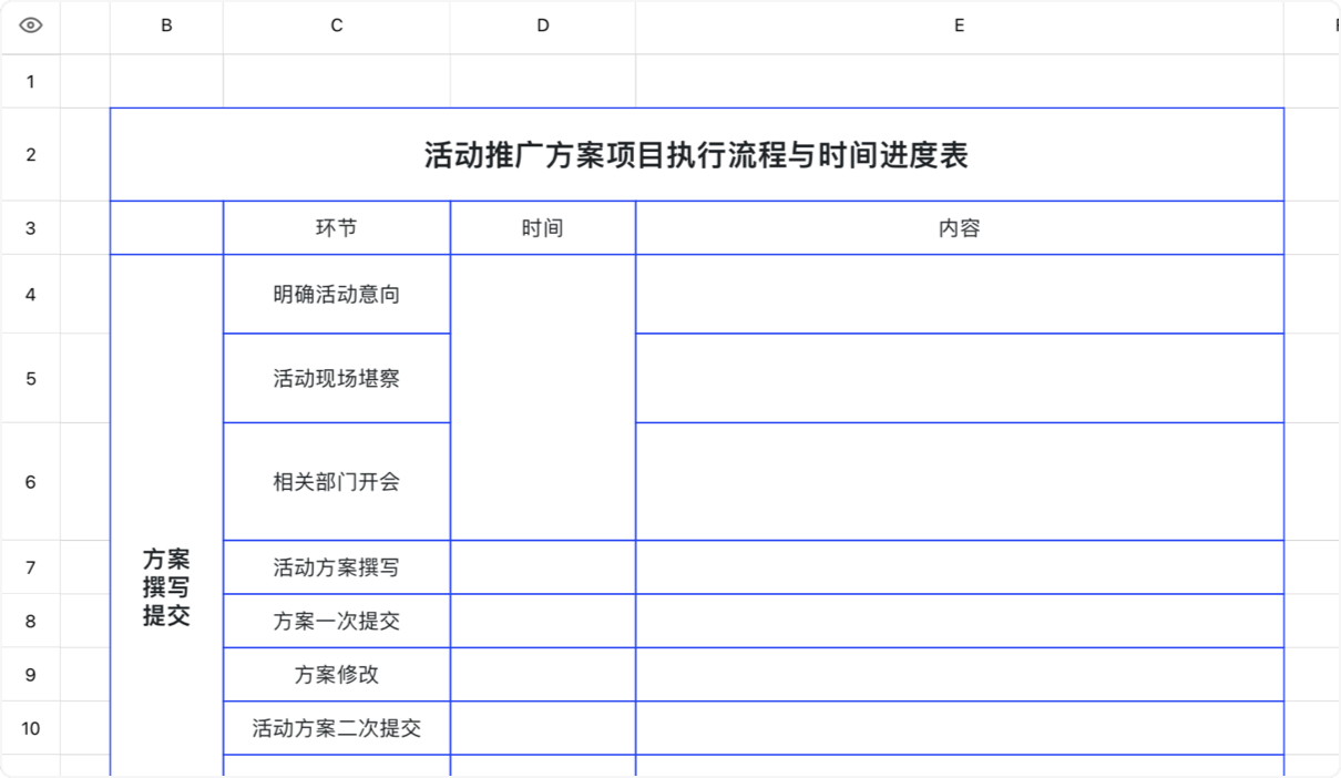 活动推广方案执行流程与时间表