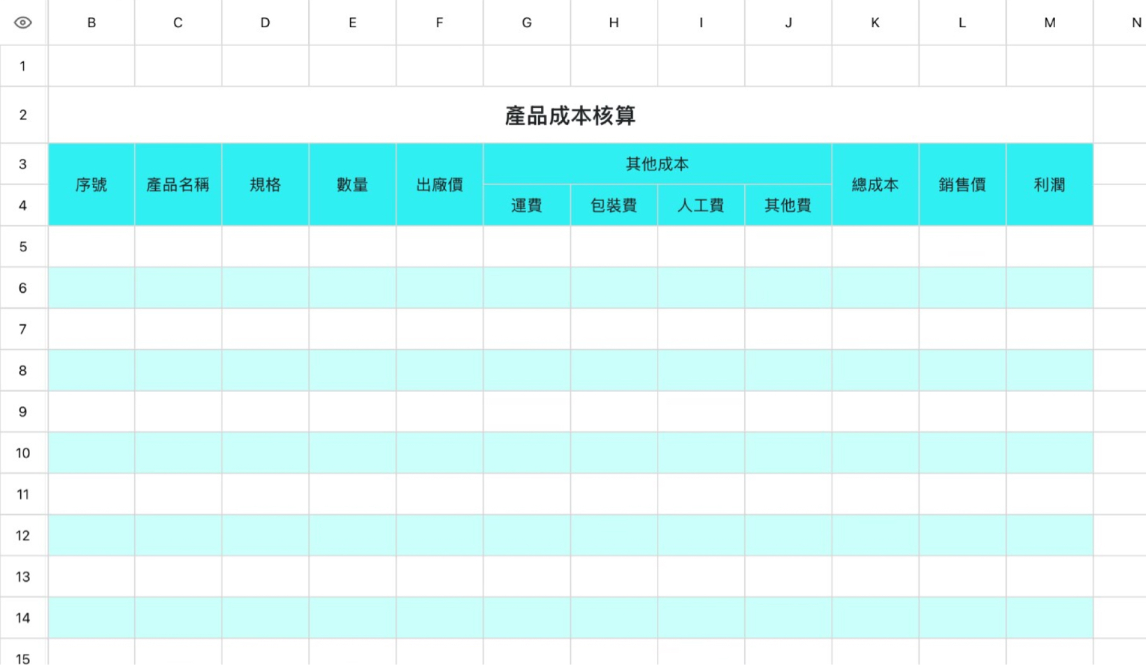 产品成本核算