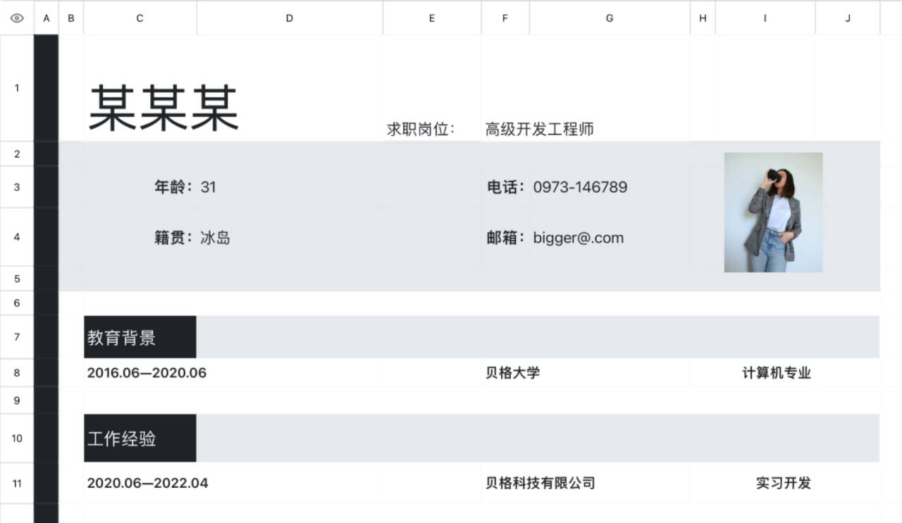 程序员简历