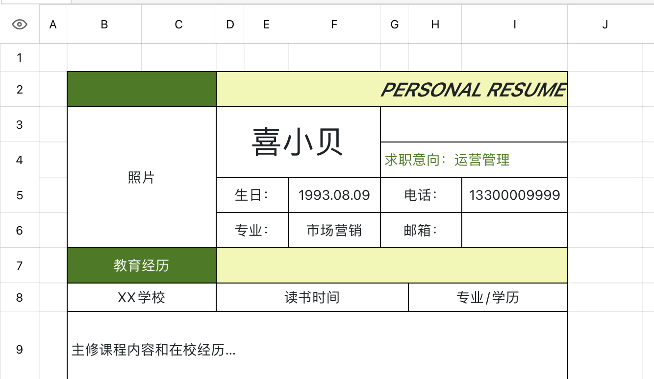 简历-运营管理
