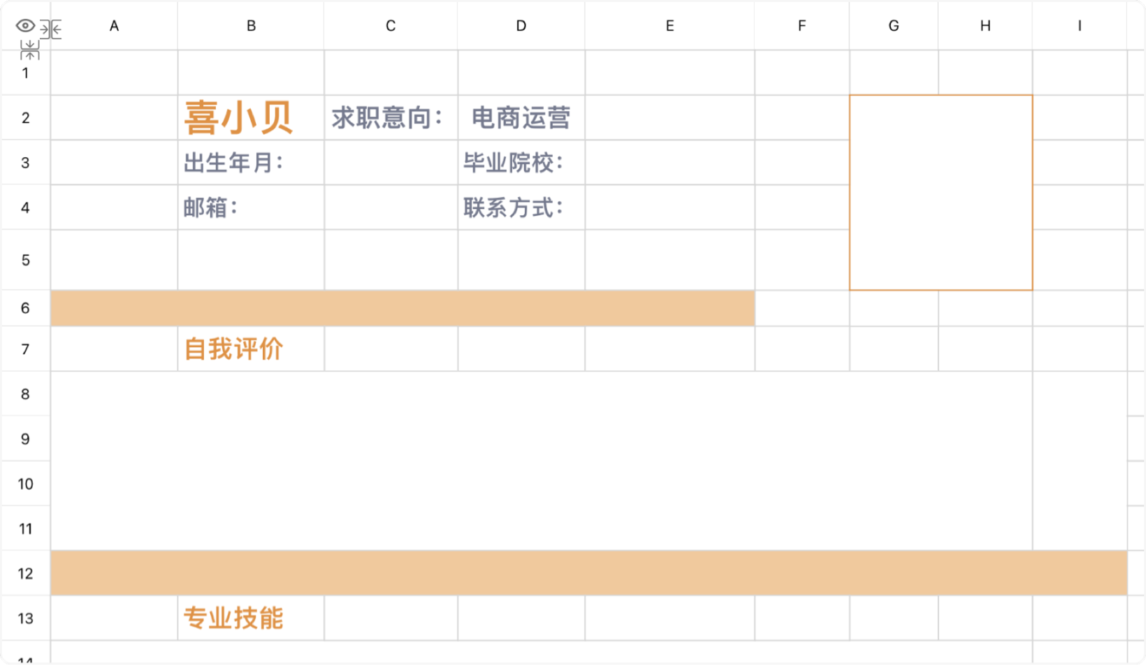 运营专员简历