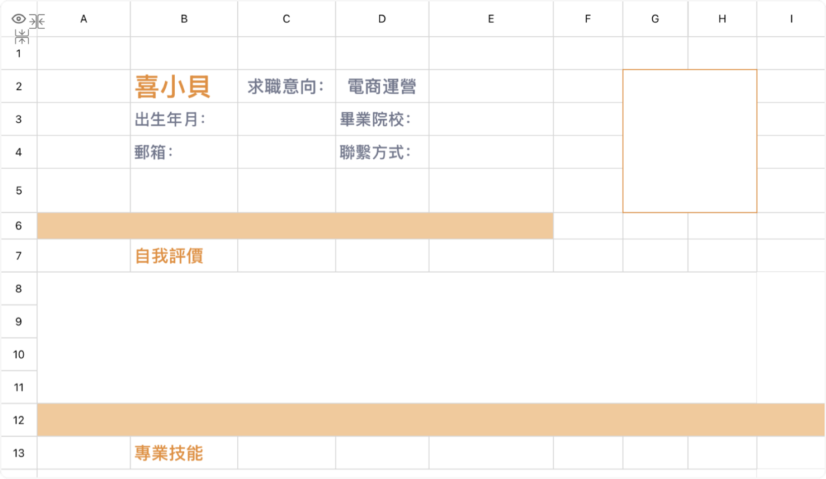 運營專員簡歷