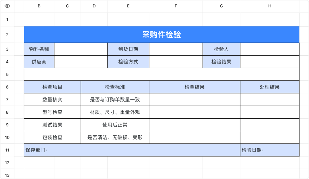 采购件检验