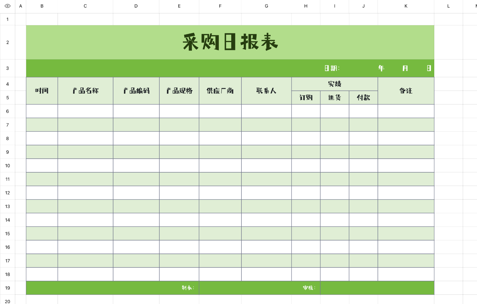 采购日报表1
