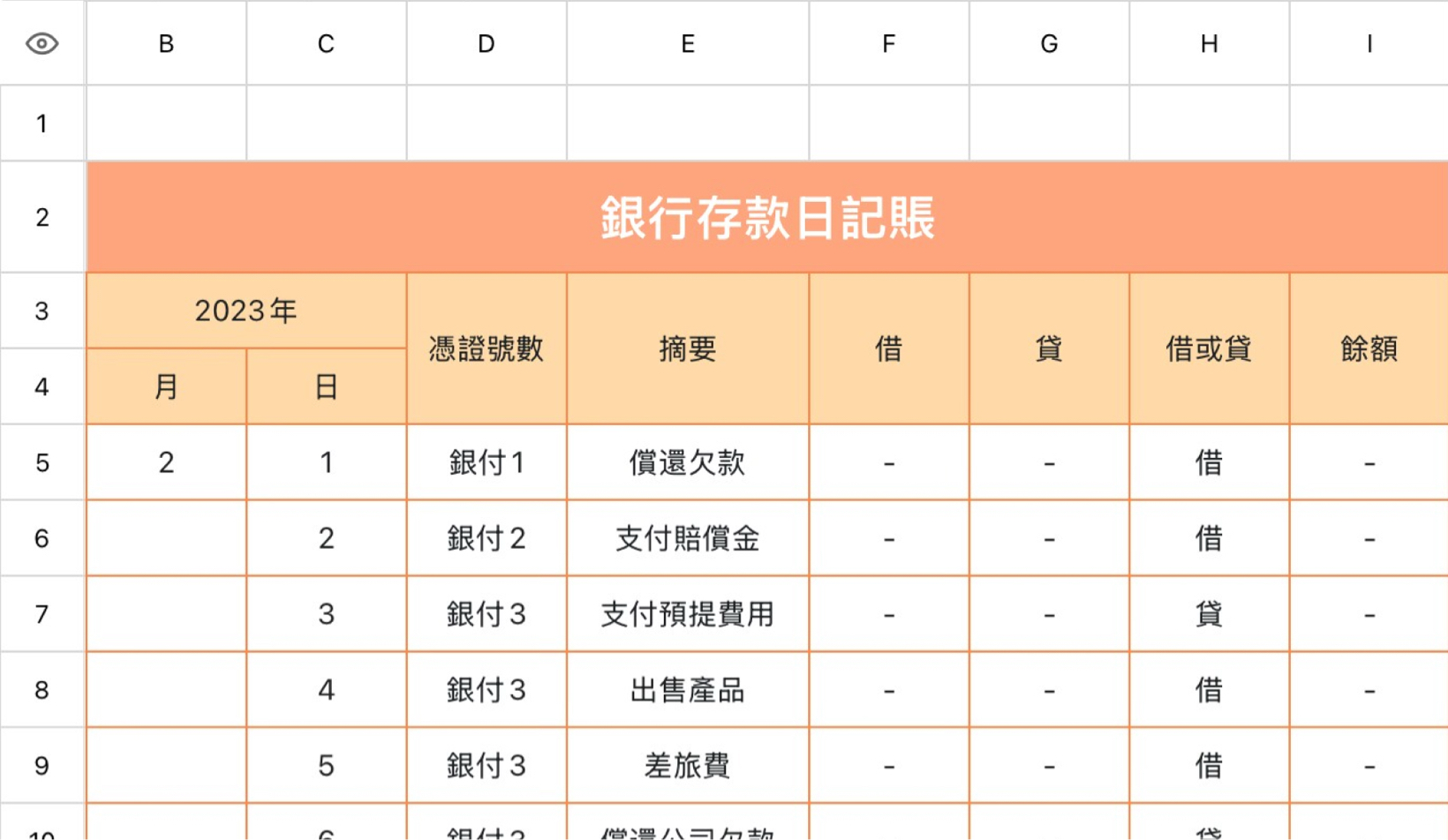 银行存款日记账