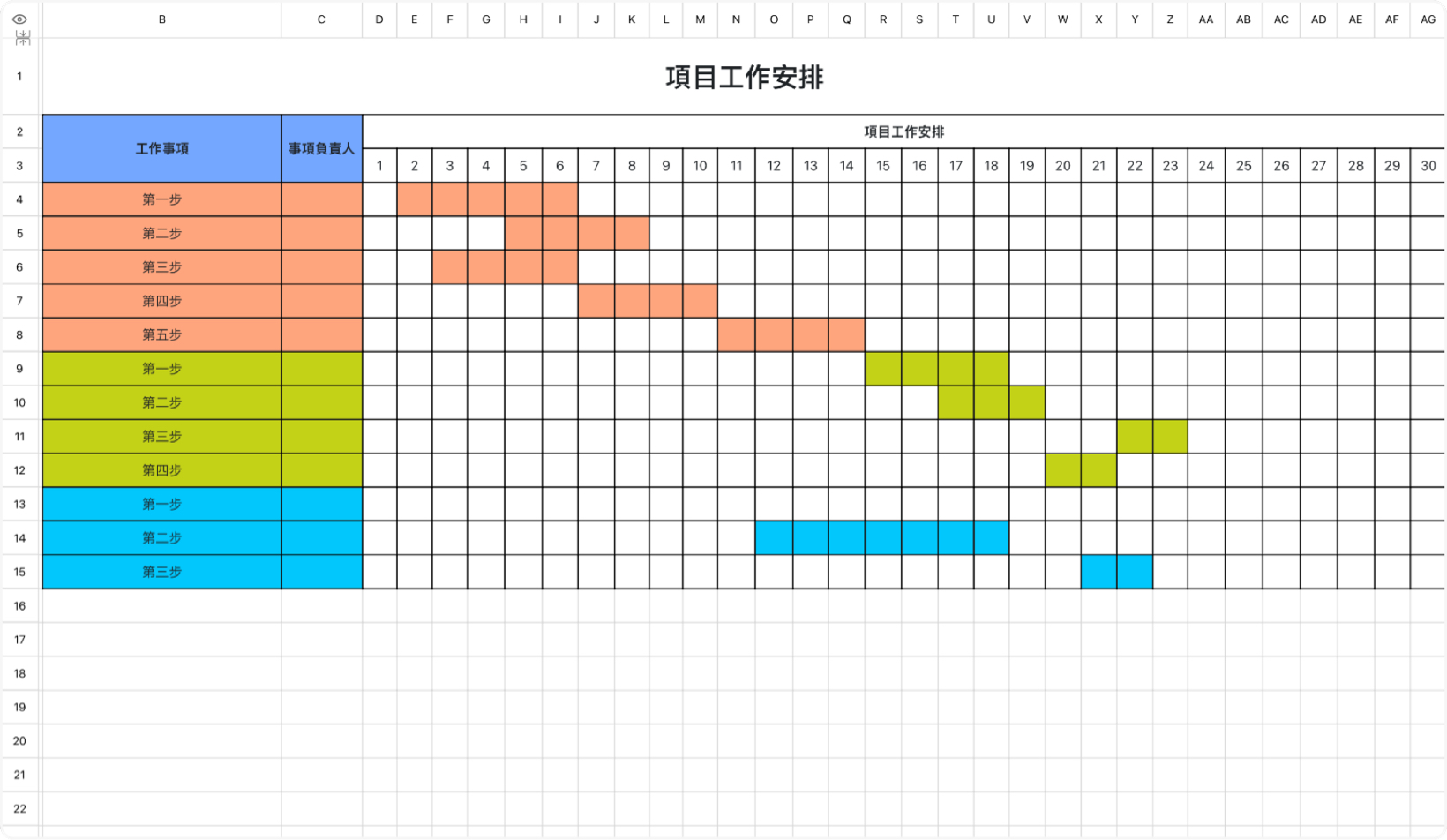 项目工作安排1
