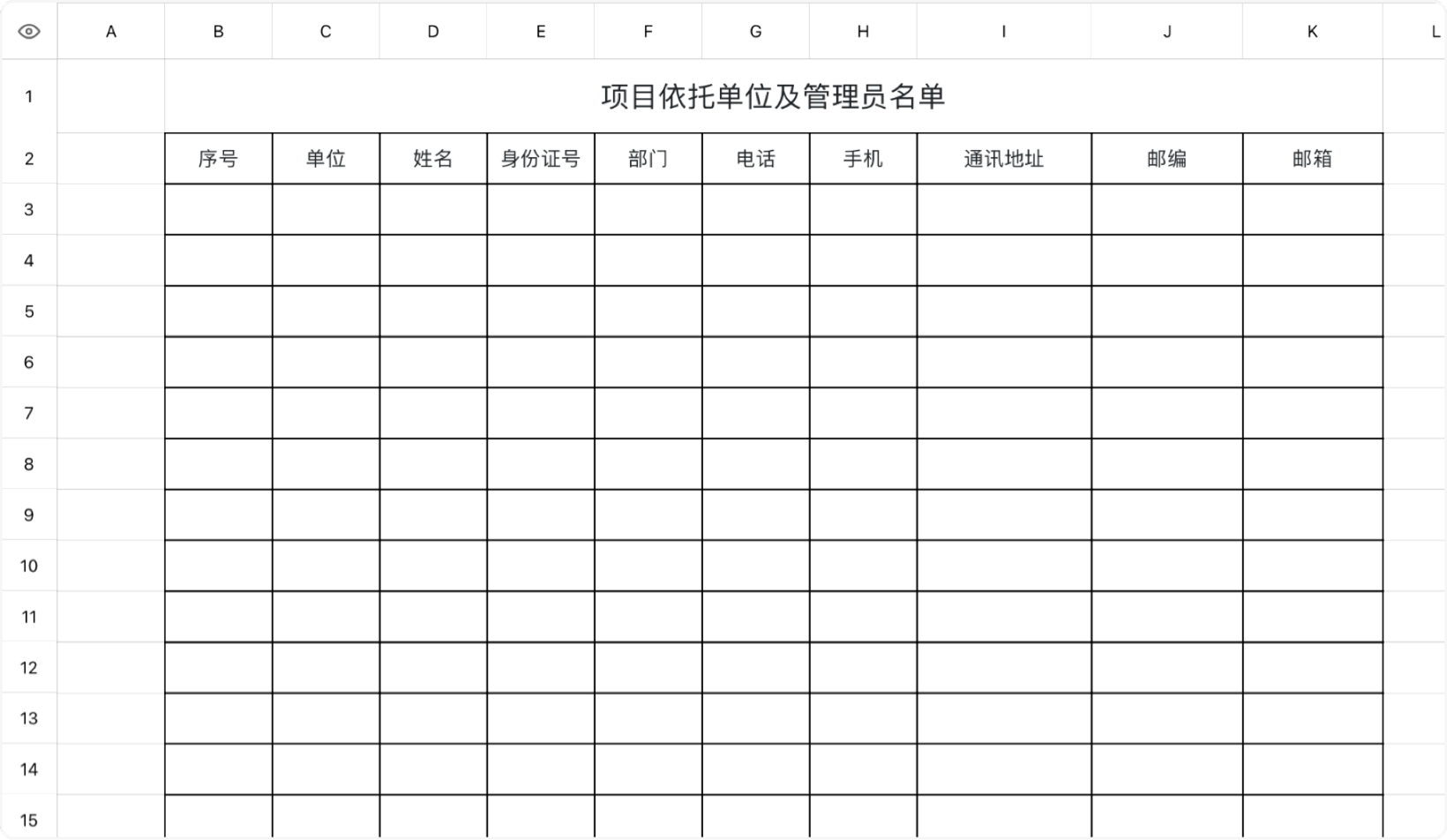 项目依托单位及管理员名称